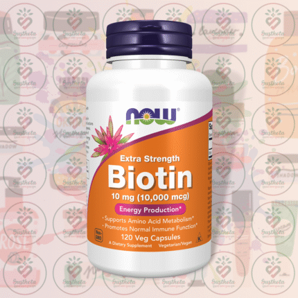 NOW Extra Strength Biotin – 10 mg (10,000 mcg) – 120 Veg Capsules in Bangladesh Image 01