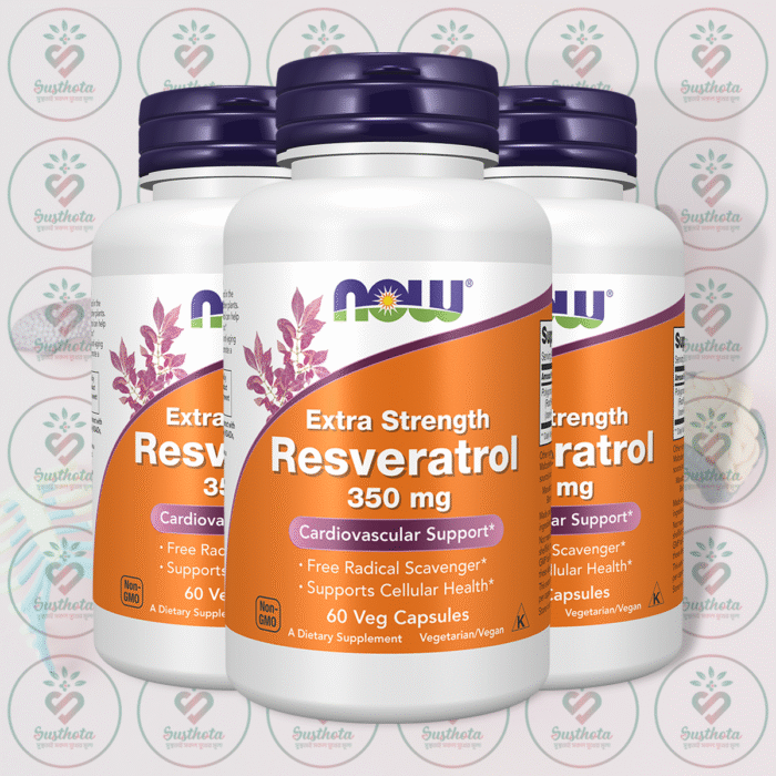 Now Extra Strength Resveratrol – 350 Mg – 60 Veg Capsules In Bangladesh Image 02