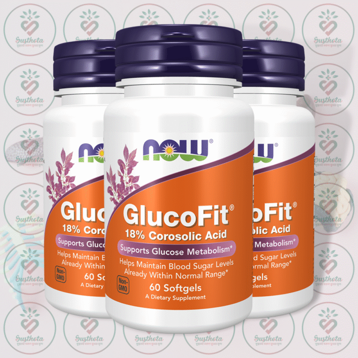 Now Glucofit – 18% Corosolic Acid – 60 Softgels In Bangladesh Image 02