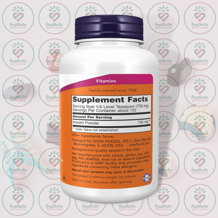 Now Inositol Powder - 730 Mg - 113G In Bangladesh Supplement Facts