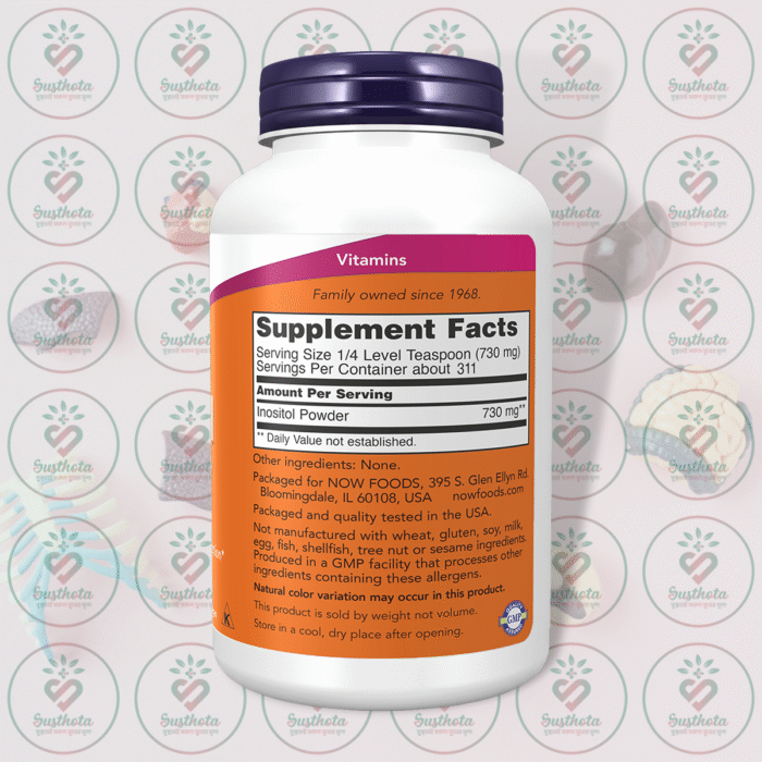Now Inositol Powder - 730 Mg - 227G In Bangladesh Supplement Facts