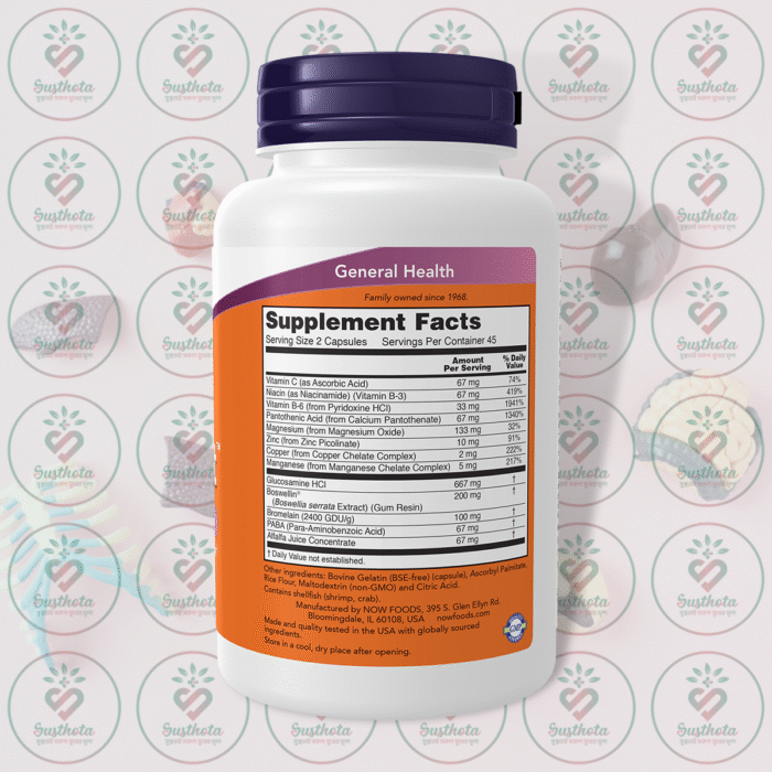 Now Joint Support – 90 Capsules In Bangladesh Supplement Facts