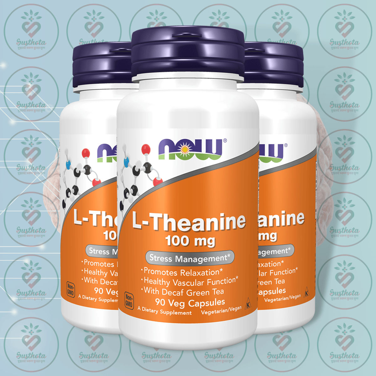 Now L-Theanine – 100 Mg – 90 Veg Capsules In Bangladesh Image 02 Now L-Theanine – 100 Mg – 90 Veg Capsules In Bangladesh Image 02