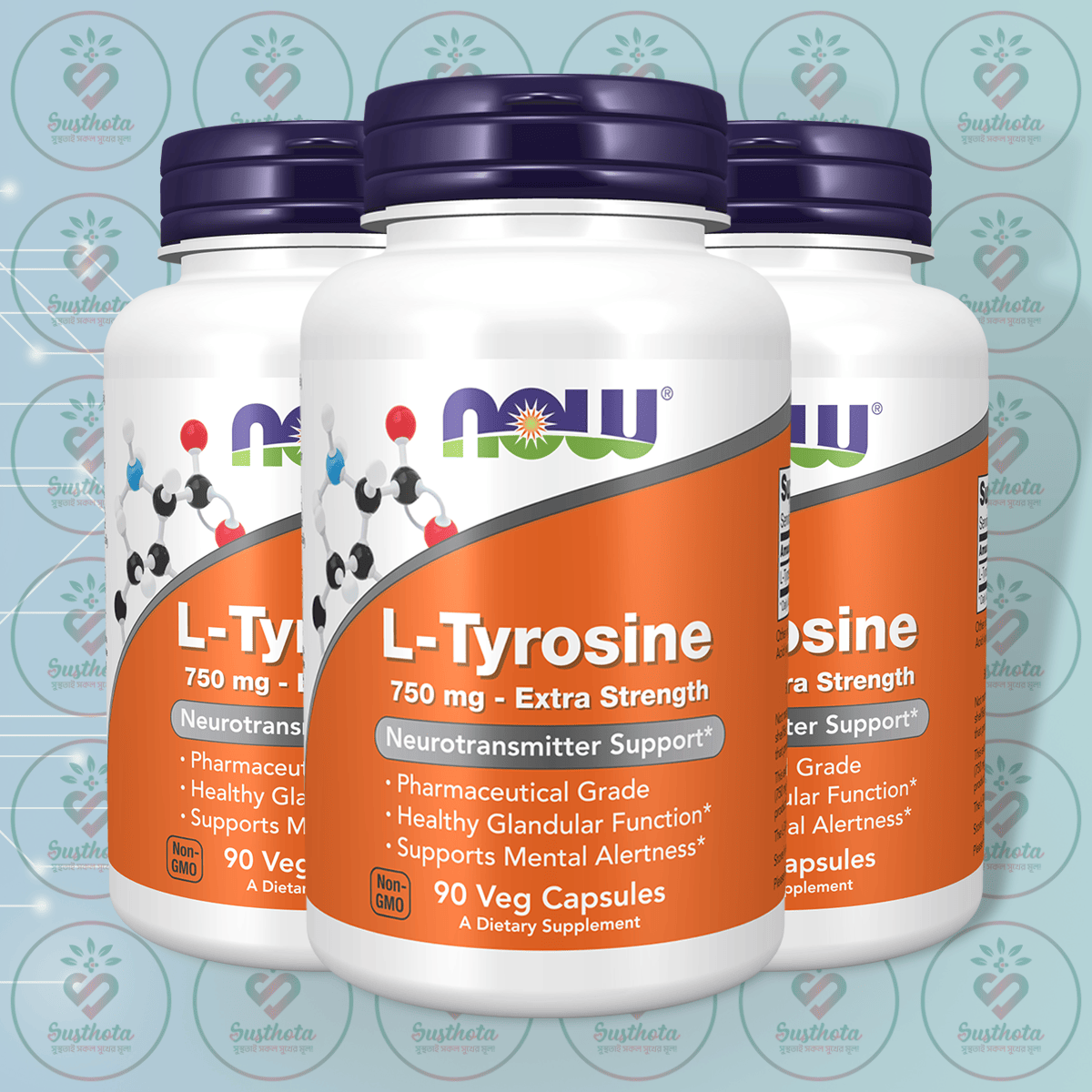 Now L-Tyrosine – 750 Mg – 90 Veg Capsules In Bangladesh Image 02 Now L-Tyrosine – 750 Mg – 90 Veg Capsules In Bangladesh Image 02