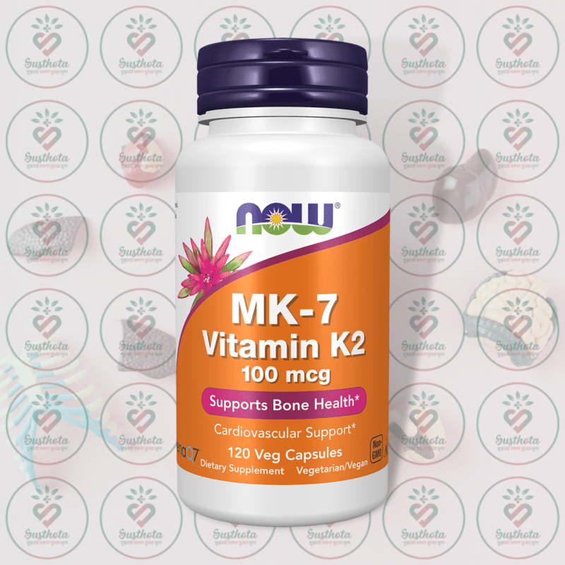 Now Mk-7 Vitamin K2 – 100 Mcg – 120 Veg Capsules In Bangladesh Image 01
