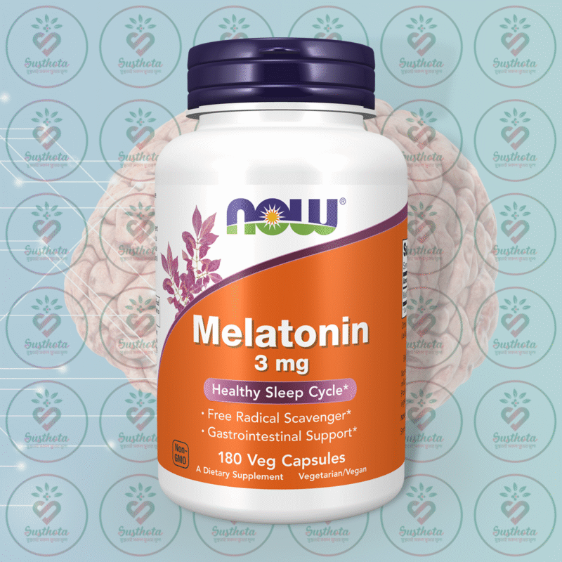 Now Melatonin – 3 Mg – 180 Veg Capsules In Bangladesh Image 01