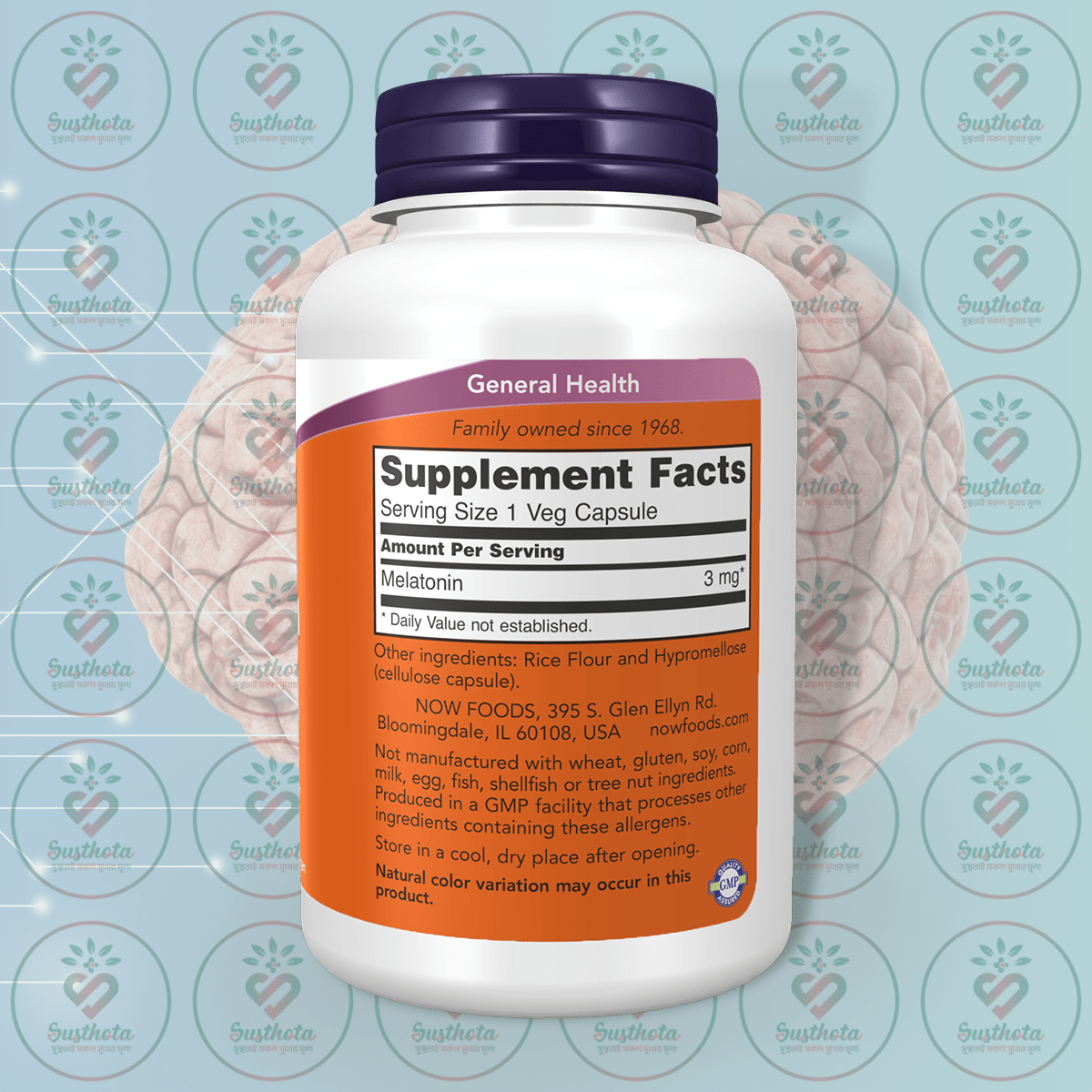 Now Melatonin – 3 Mg – 180 Veg Capsules In Bangladesh Supplement Facts Now Melatonin – 3 Mg – 180 Veg Capsules In Bangladesh Supplement Facts
