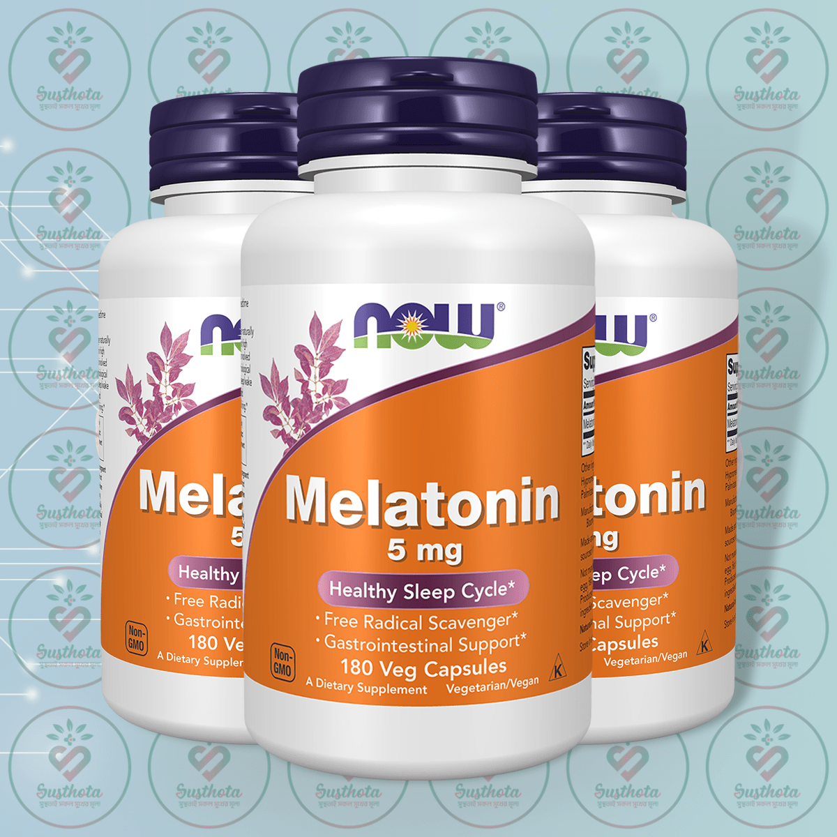 Now Melatonin – 5 Mg – 180 Veg Capsules In Bangladesh Image 02 Now Melatonin – 5 Mg – 180 Veg Capsules In Bangladesh Image 02
