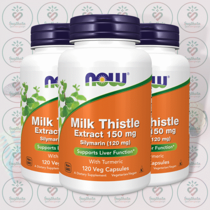 NOW Milk Thistle Extract with Turmeric – 150 mg – 120 Veg Capsules in Bangladesh Image 02