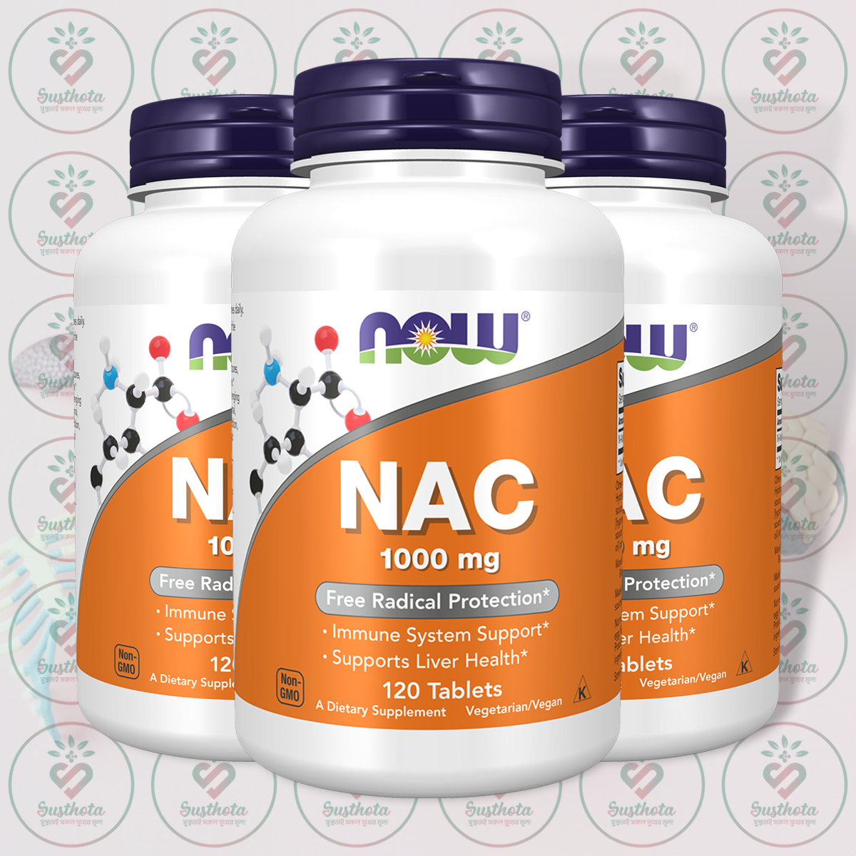 NOW NAC - 1000 mg - 120 Tablets in Bangladesh Image 02