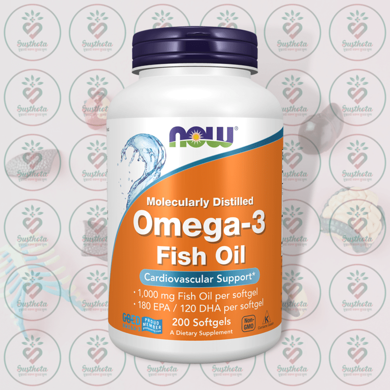 Now Omega-3 Fish Oil - 1000 Mg - 200 Softgels In Bangladesh Image 01
