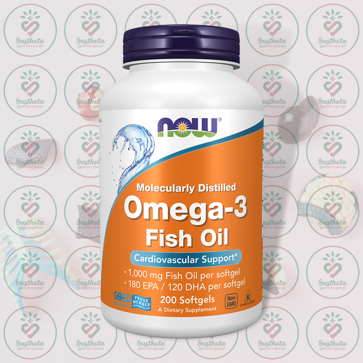 Now Omega-3 Fish Oil - 1000 Mg - 200 Softgels In Bangladesh Image 01 Now Omega-3 Fish Oil - 1000 Mg - 200 Softgels In Bangladesh Image 01