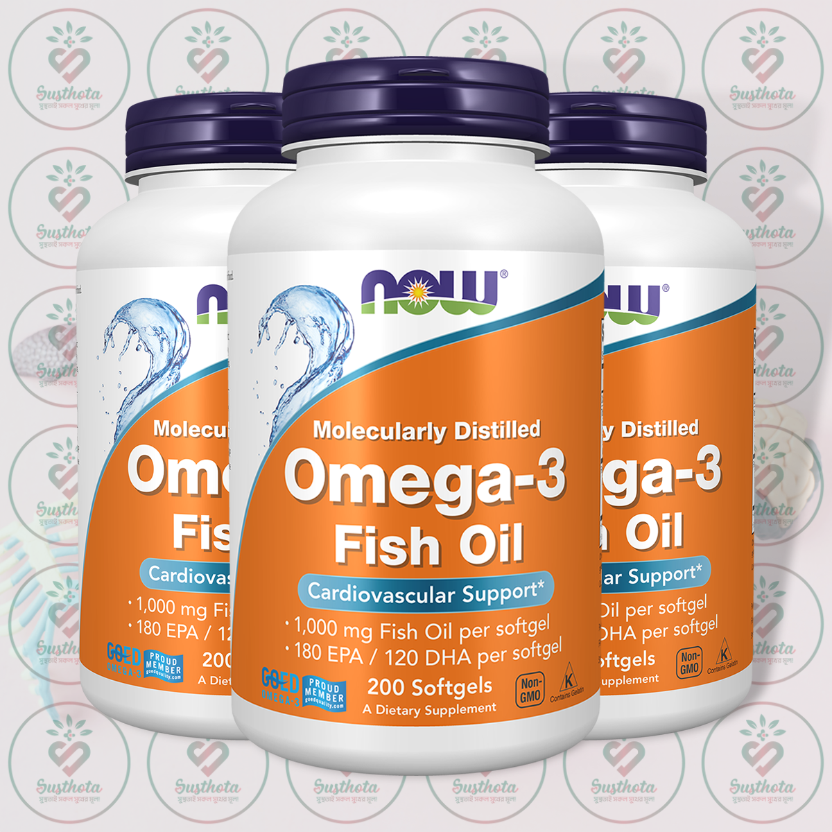 Now Omega-3 Fish Oil - 1000 Mg - 200 Softgels In Bangladesh Image 02 Now Omega-3 Fish Oil - 1000 Mg - 200 Softgels In Bangladesh Image 02
