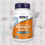 NOW Omega-3 Fish Oil Molecularly Distilled – 1000 mg – 100 Softgels in Bangladesh Image 01