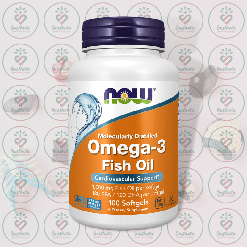 Now Omega-3 Fish Oil Molecularly Distilled – 1000 Mg – 100 Softgels In Bangladesh Image 01