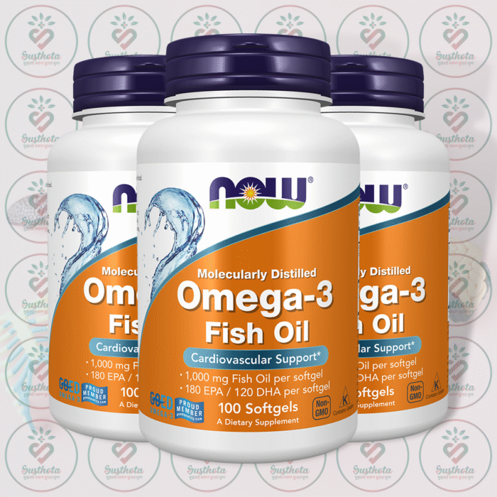 Now Omega-3 Fish Oil Molecularly Distilled – 1000 Mg – 100 Softgels In Bangladesh Image 02