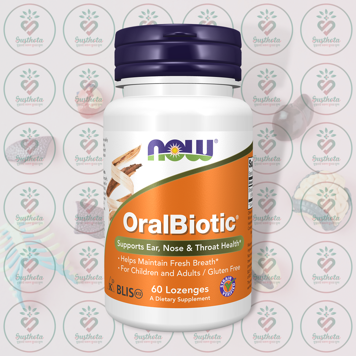 NOW OralBiotic – BLIS K12 – 60 Lozenges in Bangladesh Image 01