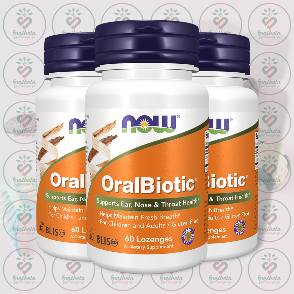 NOW OralBiotic – BLIS K12 – 60 Lozenges in Bangladesh Image 02