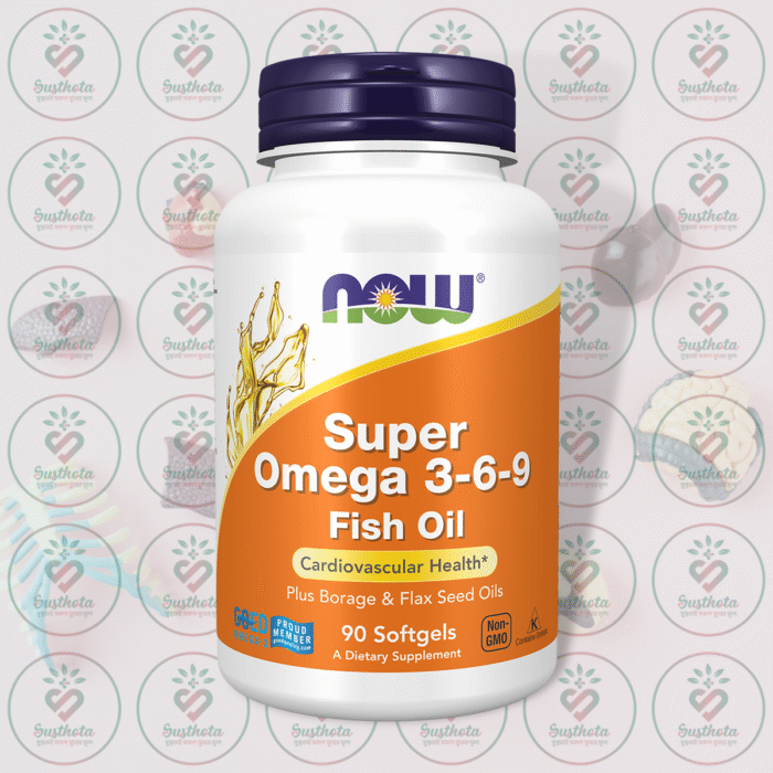 Now Super Omega 3-6-9 Fish Oil – 1200 Mg – 90 Softgels In Bangladesh Image 01
