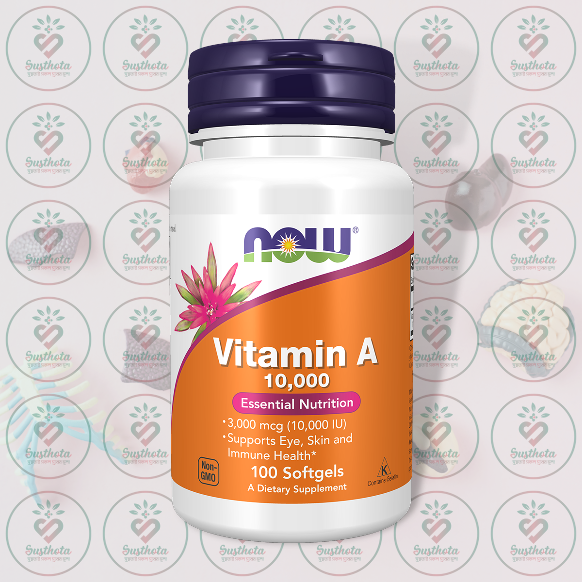 NOW Vitamin A – 10,000 IU – 100 Softgels in Bangladesh Image 01