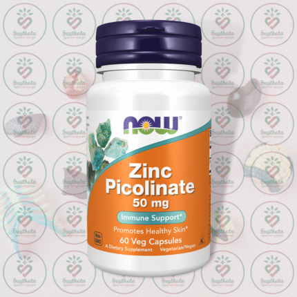 NOW Zinc Picolinate – 50 mg – 60 Veg Capsules in Bangladesh Image 01