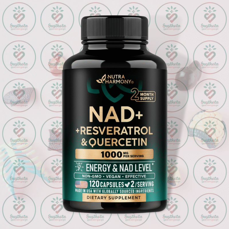 Nutra Harmony Nad+ Resveratrol &Amp; Quercetin - 1000 Mg - 120 Capsules In Bangladesh Image 01