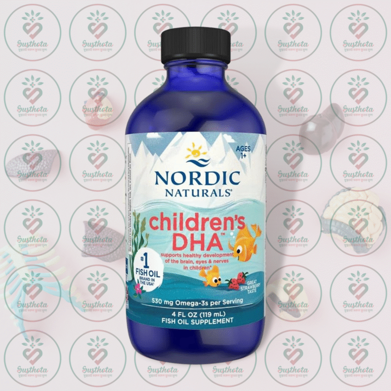Home 8 Nordic Naturals Children'S Dha - 530 Mg Omega-3S - 119 Ml - Strawberry Flavor In Bangladesh Image 01