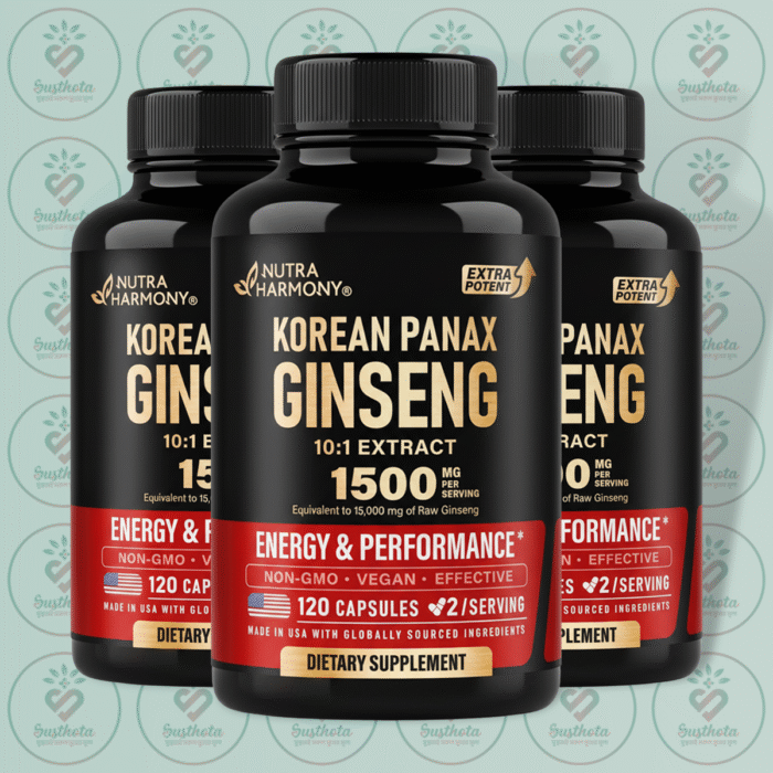 Nutra Harmony Korean Panax Ginseng – 1500 Mg – 120 Capsules In Bangladesh Image 02