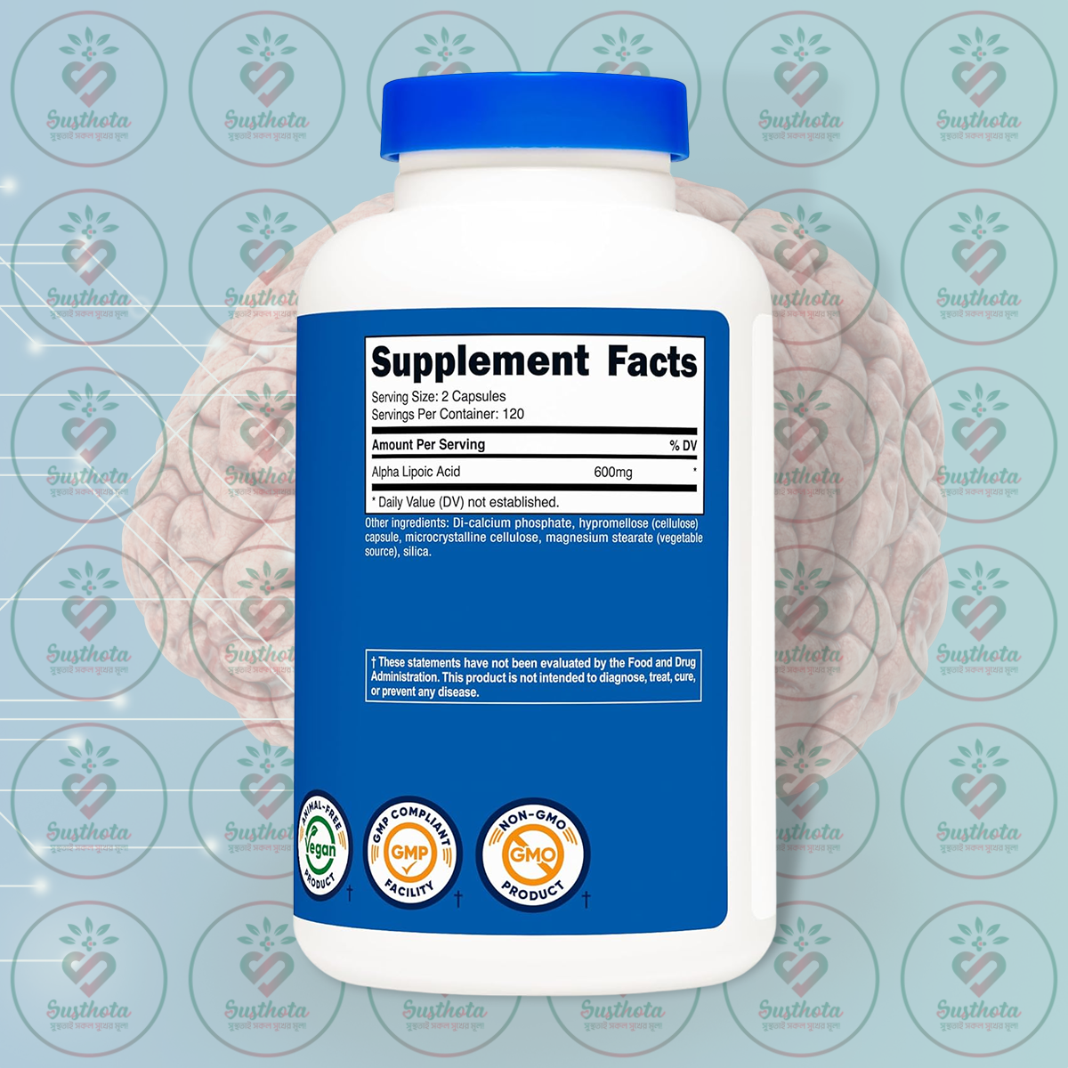Nutricost Alpha Lipoic Acid – 600Mg – 240 Capsules In Bangladesh Supplement Facts Nutricost Alpha Lipoic Acid – 600Mg – 240 Capsules In Bangladesh Supplement Facts