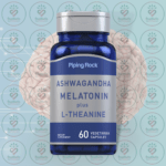 Piping Rock Ashwagandha Melatonin plus L-Theanine - 60 Vegetarian Capsules in Bangladesh Image 01