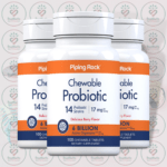 Piping Rock Chewable Probiotic 14 Strains - 17 mg - 100 Chewable Tablets in Bangladesh Image 02