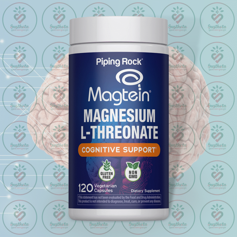 Piping Rock Magtein Magnesium L-Threonate - 120 Vegetarian Capsules In Bangladesh Image 01