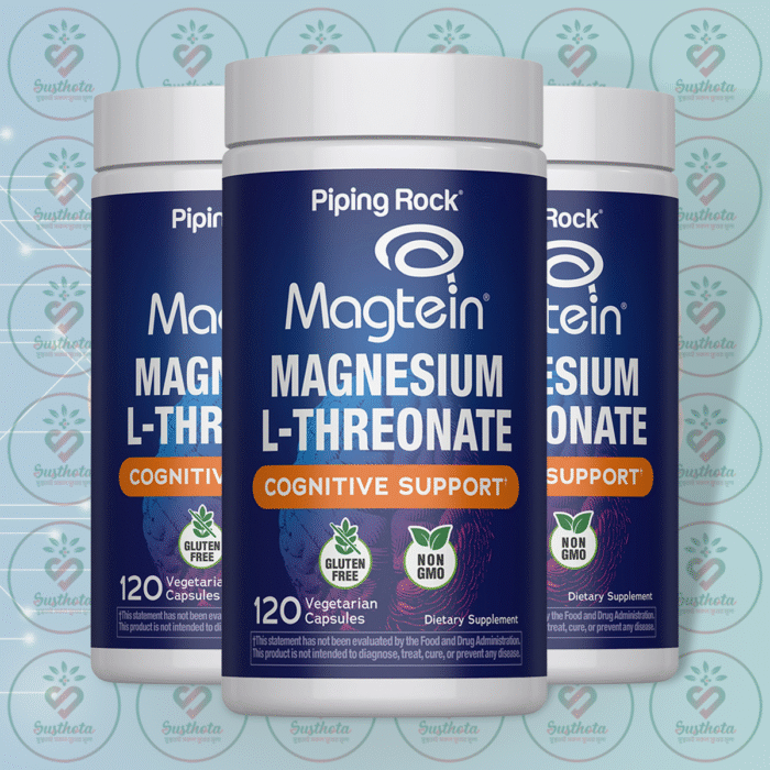 Piping Rock Magtein Magnesium L-Threonate - 120 Vegetarian Capsules In Bangladesh Image 02