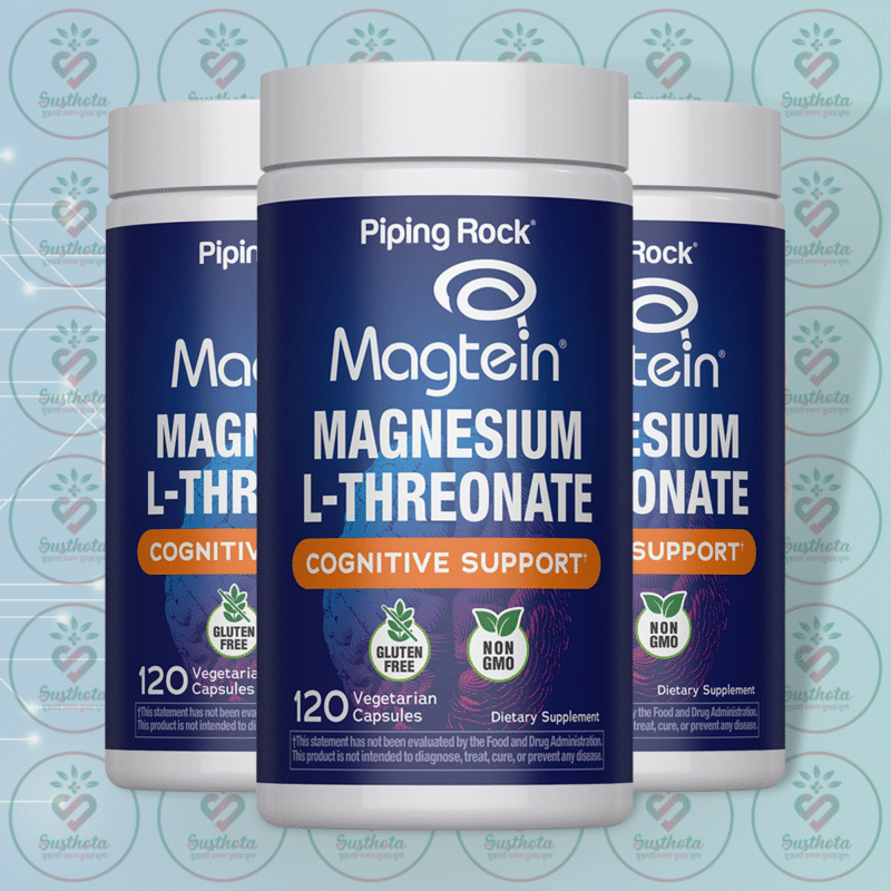 Piping Rock Magtein Magnesium L-Threonate - 120 Vegetarian Capsules In Bangladesh Image 02
