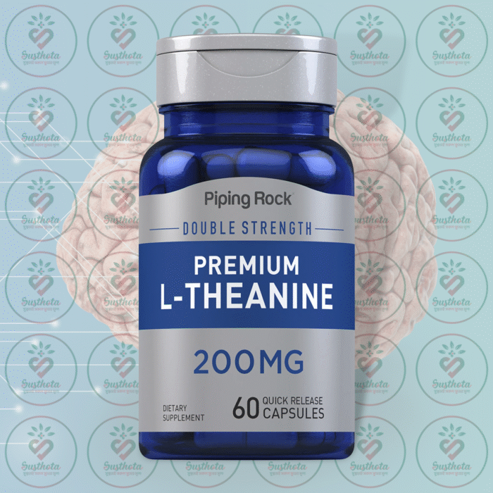 Piping Rock Premium L-Theanine - 200Mg - 60 Quick Release Capsules In Bangladesh Image 01