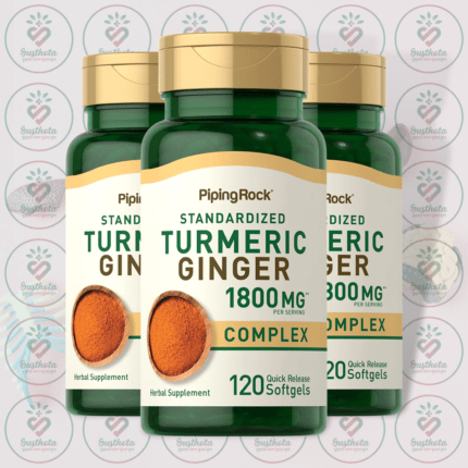 Piping Rock Standardized Turmeric Ginger Complex - 1800 mg - 120 Quick Release Softgels in Bangladesh Image 02