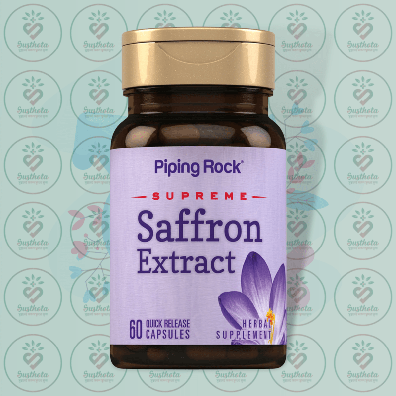 Piping Rock Supreme Saffron Extract - 88.5 Mg - 60 Quick Release Capsules In Bangladesh Image 01