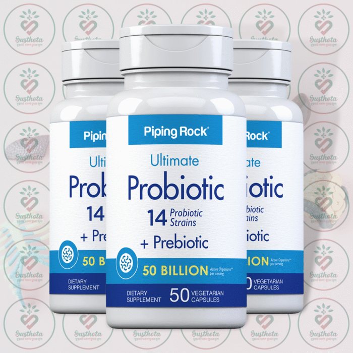 Piping Rock Ultimate Probiotic - 50 Billion Active Organisms - 50 Vegetarian Capsules In Bangladesh Image 02
