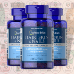 Puritan's Pride Hair, Skin & Nails – 2500 mcg Biotin – 60 Rapid Release Softgels in Bangladesh Image 02
