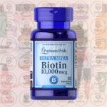 Puritan's Pride Ultra Mega Biotin - 10,000 mcg - 50 Rapid Release Softgels in Bangladesh Image 01