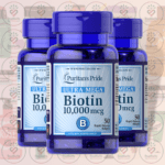 Puritan's Pride Ultra Mega Biotin - 10,000 mcg - 50 Rapid Release Softgels in Bangladesh Image 02
