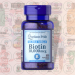 Puritan's Pride Ultra Mega Biotin – 10000 mcg – 100 Rapid Release Softgels in Bangladesh Image 01