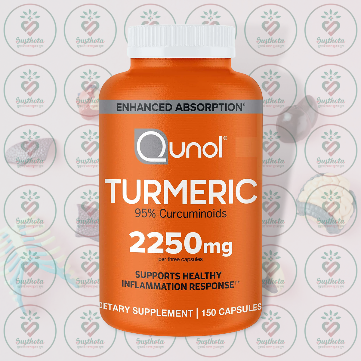 Qunol Turmeric – 95% Curcuminoids – 2250mg – 150 Capsules in Bangladesh Image 01