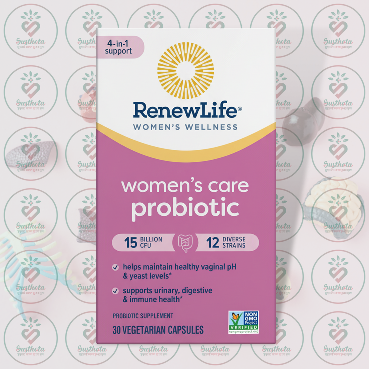 RenewLife Women's Care Probiotic – 15 Billion CFU – 30 Vegetarian Capsules in Bangladesh Image 01