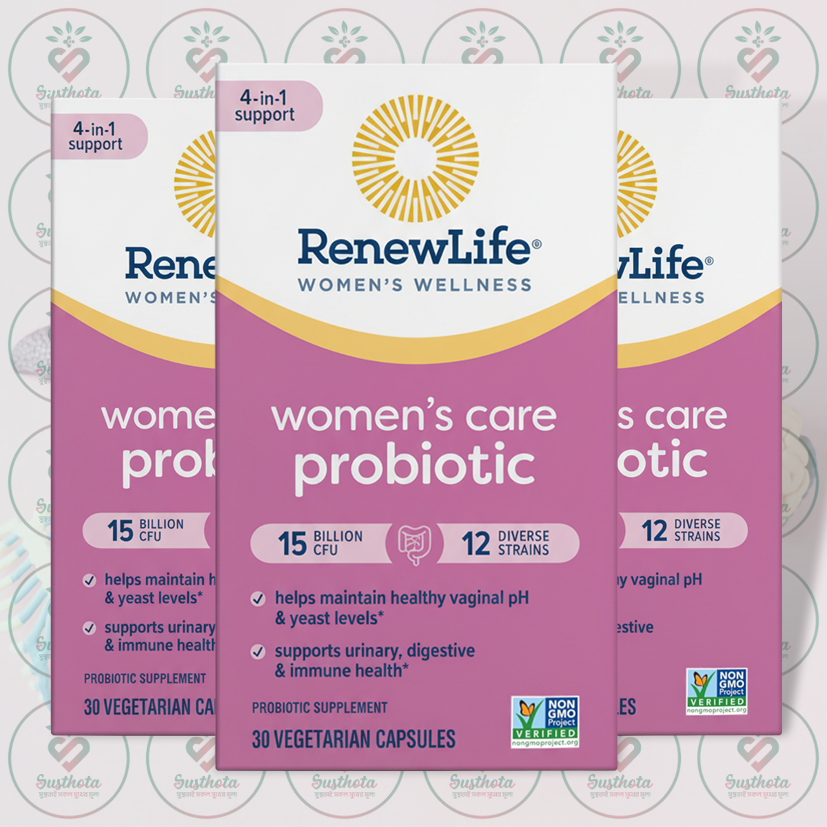 RenewLife Women's Care Probiotic – 15 Billion CFU – 30 Vegetarian Capsules in Bangladesh Image 02