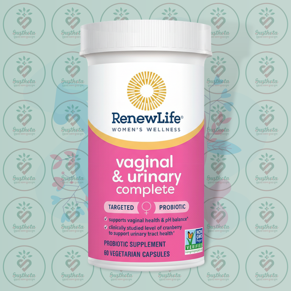 RenewLife Women's Wellness Vaginal & Urinary Complete - 3.5 Billion CFU - 60 Vegetarian Capsules in Bangladesh Image 01