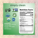 Simply Tera's Organic Whey Protein - 21g Protein - 340g Plain Unsweetened Powder in Bangladesh Supplement Facts