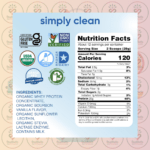 Simply Tera's Organic Whey Protein - Lactose Free - Bourbon Vanilla - 340g in Bangladesh Supplement Facts