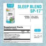Solaray Sleep Blend SP-17 with Cell Salt Nutrients - 400 mg - 100 VegCaps in Bangladesh Supplement Facts
