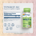 Solaray Tongkat Ali – 400 mg – 60 VegCaps in Bangladesh Supplement Facts